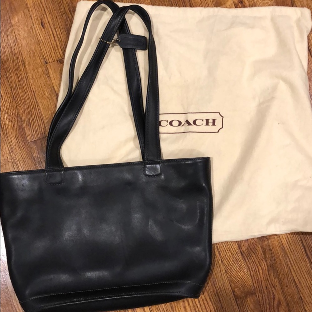 Black Leather Coach Bag